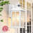 100% Aluminum White Outdoor Wall Sconce Lantern with Motion Sensor Dusk to Dawn-496213278