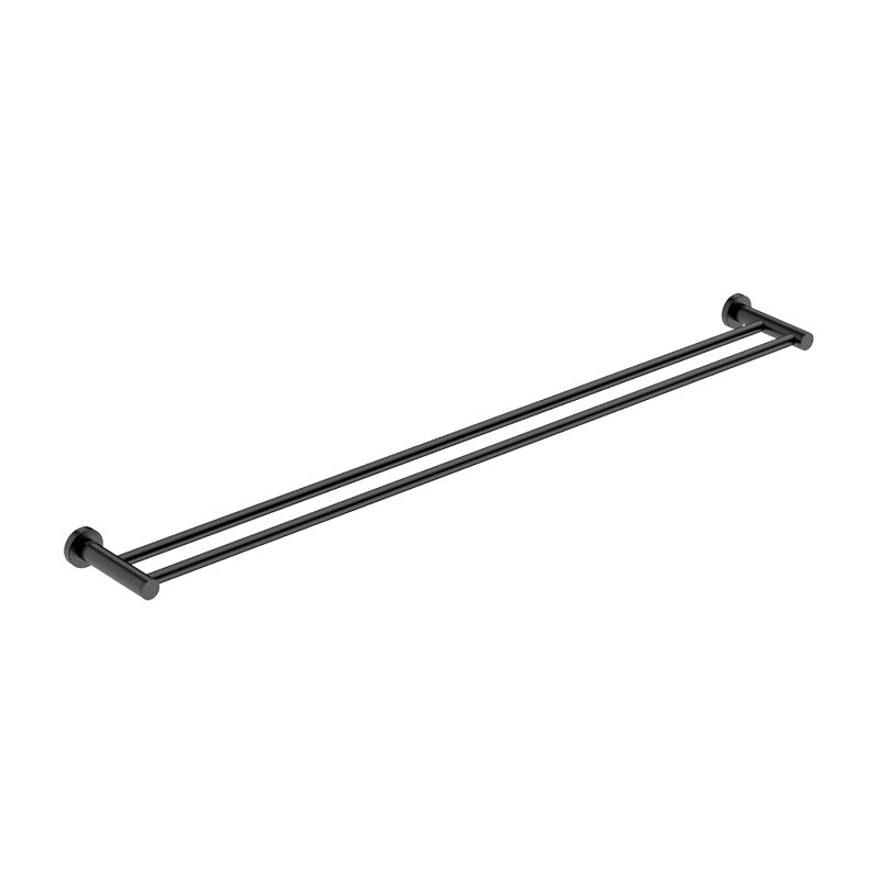 44.1875'' 2 Wall Towel Bar, Matte Black, 1.875" H x 32.375" W