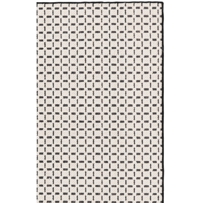 Natural Fiber 489 Area Rug In Ivory / Black, Rectangle 6' x 9'