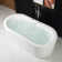 67" x 32"  Whirlpool/Air Bubble Freestanding Soaking Double Ended Bathtub with Faucet