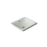 Iron Plains Metal Rectangular Vessel Bathroom Sink with Overflow