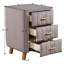 Table de chevet 3 tiroirs de couleur grise Londynmarie-1520250614