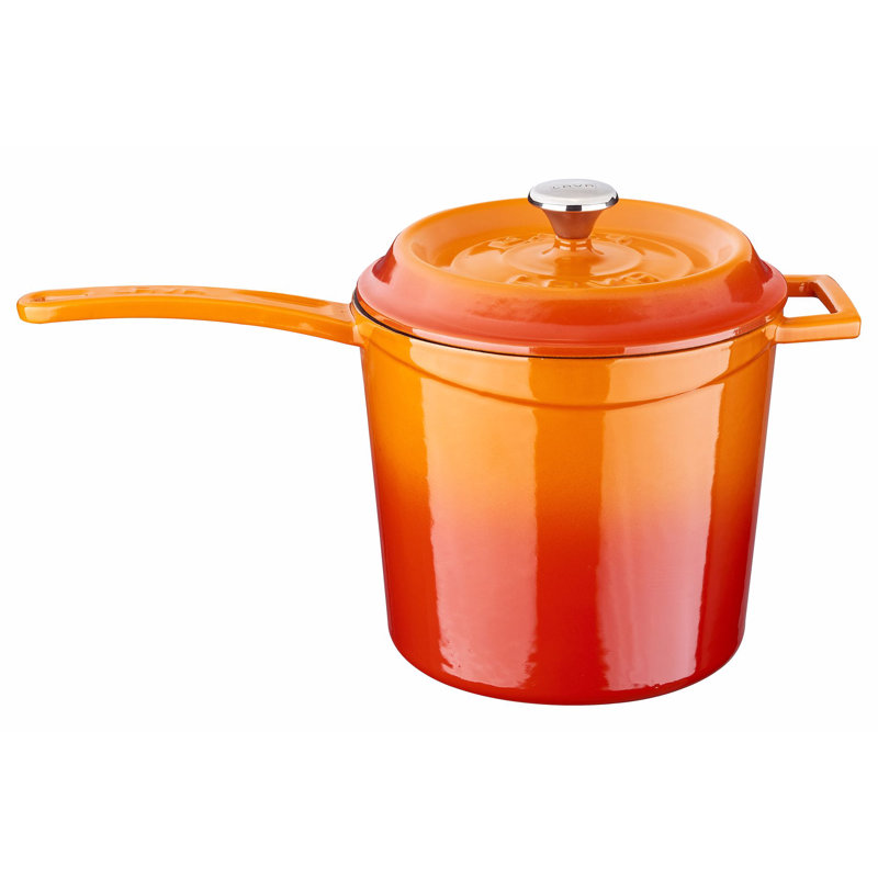 Lava Enameled Cast Iron Saucepan 3.5 Quart.with Lid