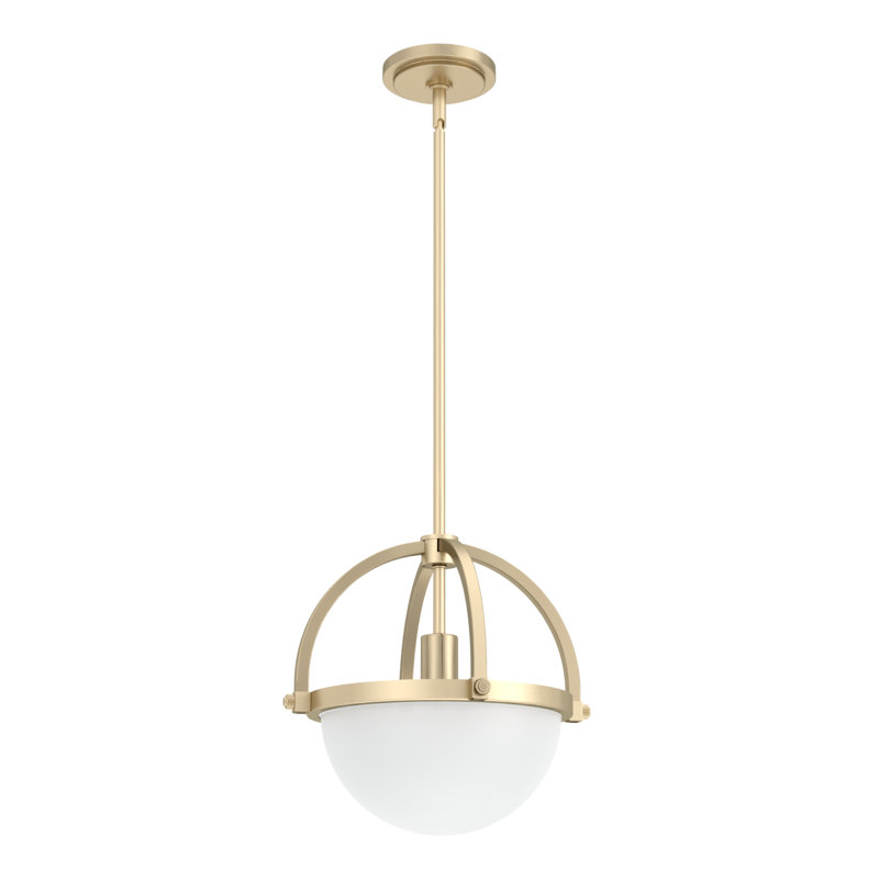 Wedgefield 1 - Light Shaded Globe Pendant, Alturas Gold
