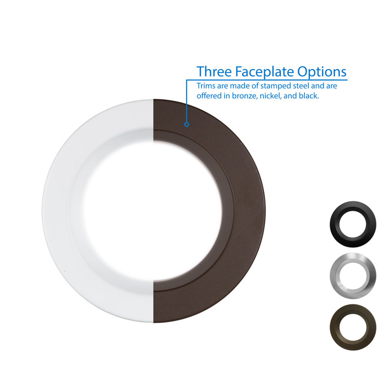 Ensemble d'éclairage DEL 4 po Remodel Retrofit, Bronze huilé