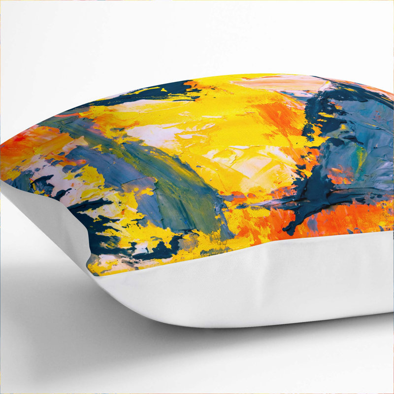 Abstract Square Cushion, 40 x 40 cm, White