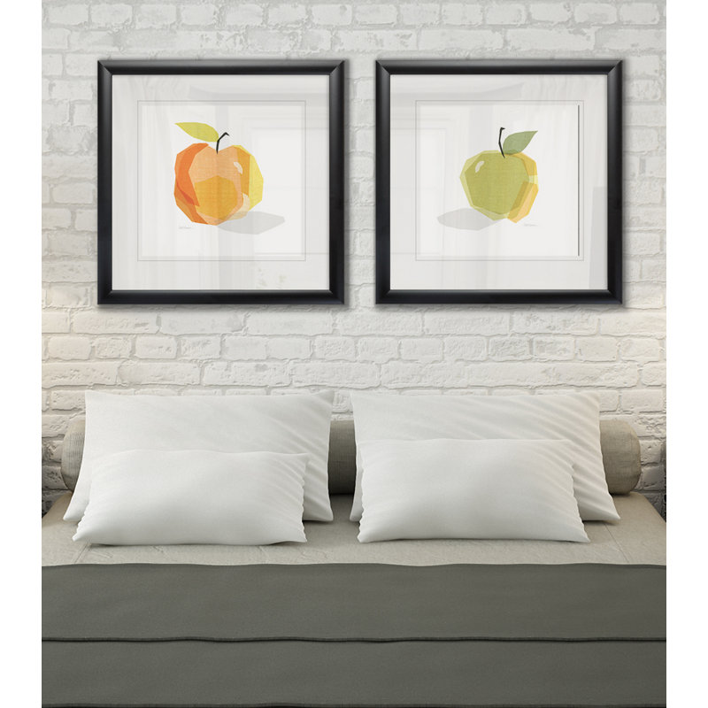 « red linen pomme », ensemble de 2 reproductions de peintures encadrées
