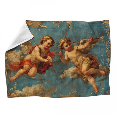 Cupids Mythology Machine Printed Throw Blanket