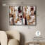 Abstract Harmony Set Canvas Print Boho Gold Wall Decor Set by Art Remedy, Black Frame, 10 x 15-1780496298-1780496303