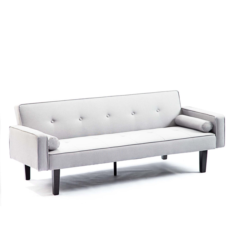 Jodh Upholstered 71.65'' Sleeper Sofa, Light Gray Fabric