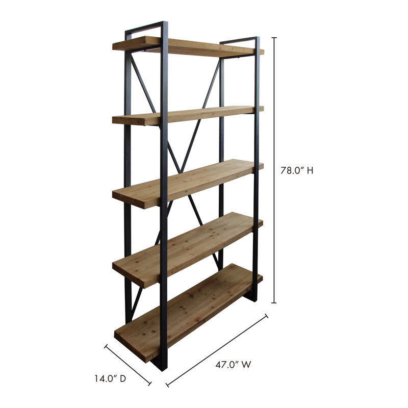 Svante 78" H x 47.25" W Solid Wood Etagere Bookcase