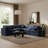 Itala Velvet L-Shaped Sectional Reversible-94482452