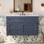 Meuble-lavabo mural 36 po avec 2 tiroirs, 1 tiroir basculant, lavabo simple en céramique 3 trous, armoire de rangement flottante moderne.-132137711