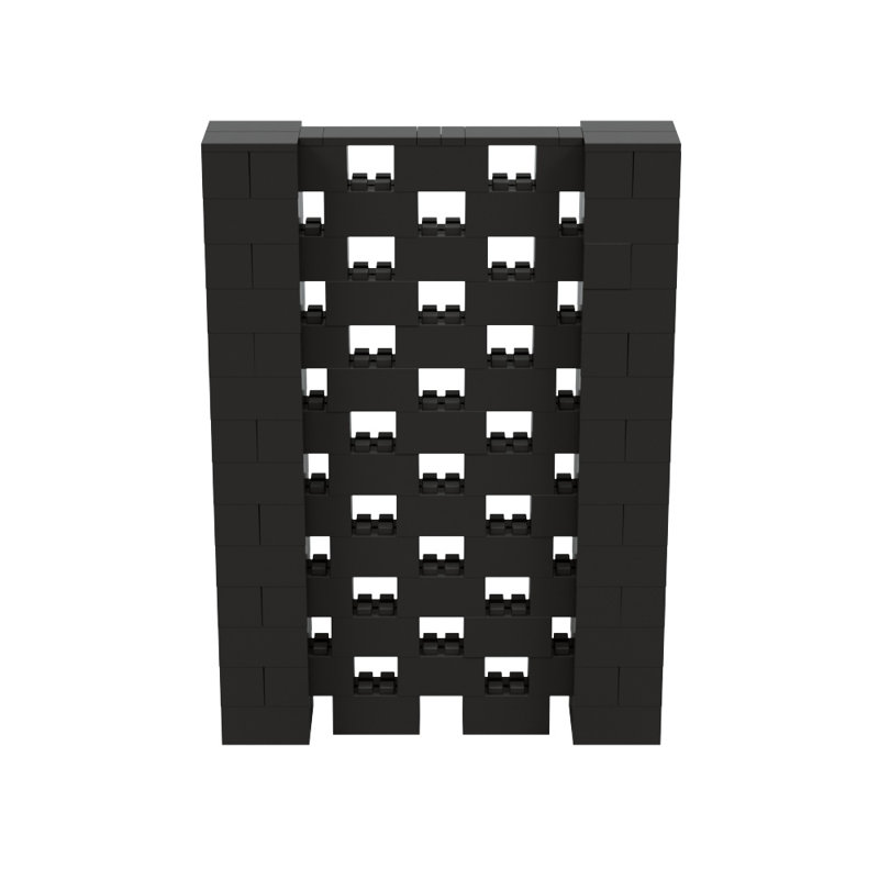 Ensemble mural Everblock, H 84 po x l 60 po x P 12 po, Noir