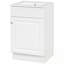 Meuble-lavabo de salle de bain avec lavabo, une porte et tablette réglable-360042506
