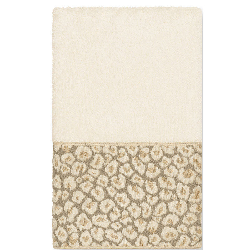 Débarbouillette en coton turc Spots, Crème