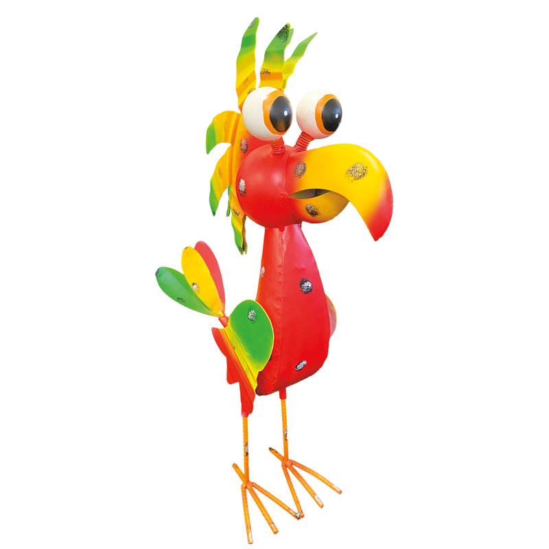 Art de jardin d'oiseaux de la jungle en fer Loper