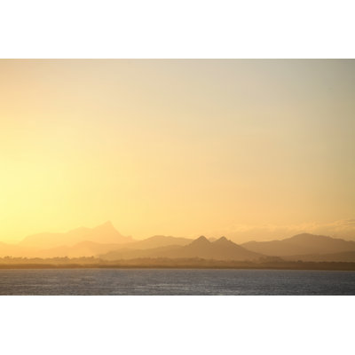 Gold Sunset Mountains by Davidf