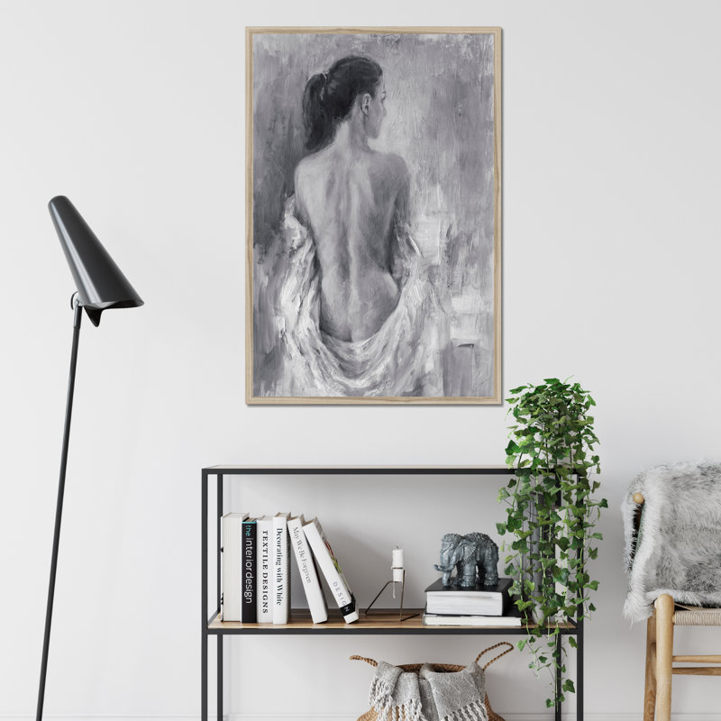 Draped Figure I 1 Piece Painting, 122cm H x 81cm W, Black Floater Framed