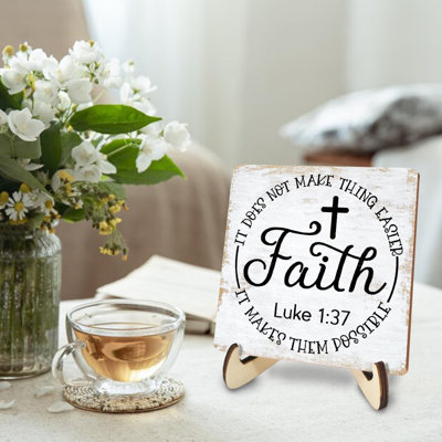 Inspirational Rustic Wood Sign – Christian Bible Verse