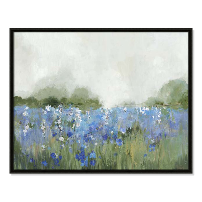 Meadows Bluebels Field " Meadows Bluebells Field " by Allison Pearce, Espresso Framed, 23.5" H x 29.5" W x 2" D