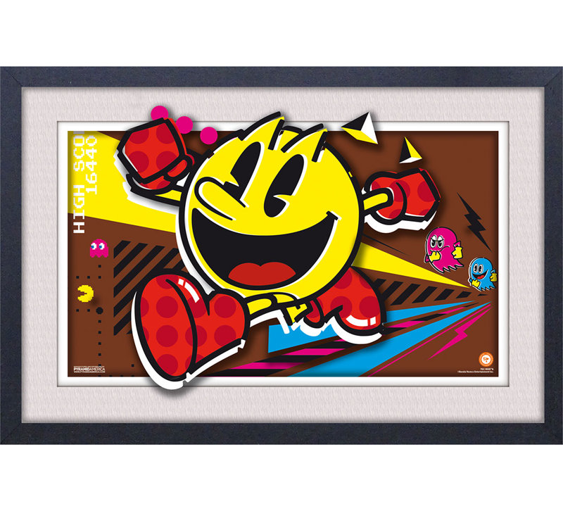 Pac-Man-Chase 11x17 Under Plexi Framed Poster