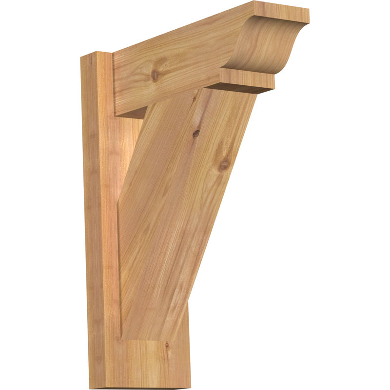 Persienne traditionnelle en bois rustique, Sapin Douglas de 5 1/2 po (lisse),  P 14 po x H 18 po 