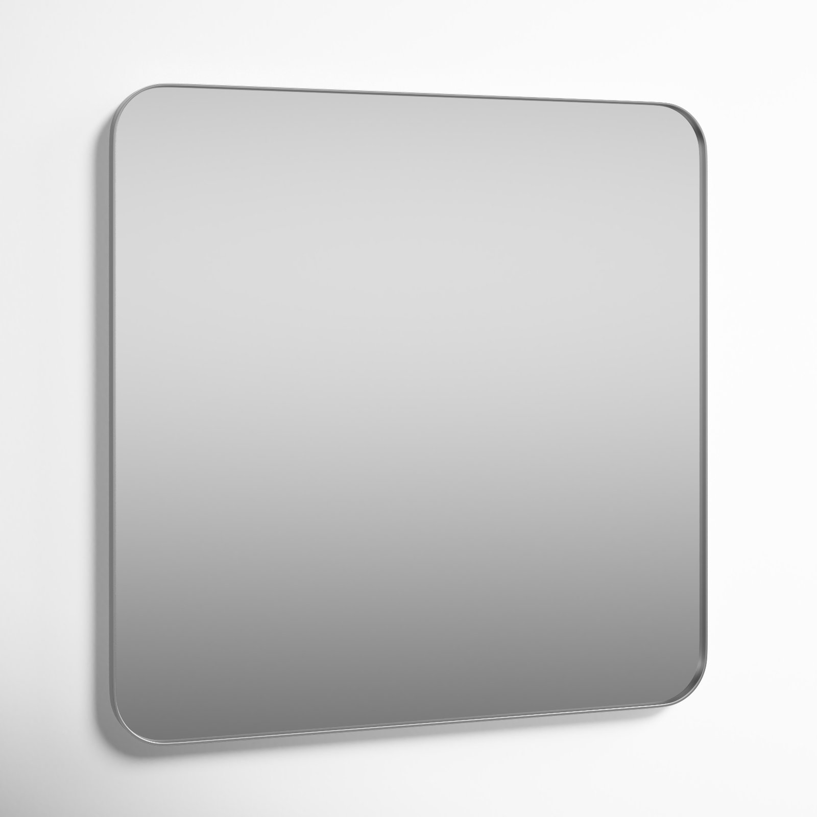Eaton 34" Mirror, Silver, 34" H x 33.75" W