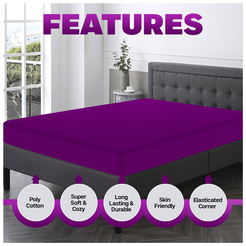 Diamond Fitted Sheet, Double (4'6), Berry