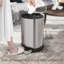 Corbeille à déchets en acier inoxydable 1,6 gallon