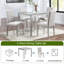 5 Piece Wooden Dining Table Set, Kitchen Table Set With A Square Table And 4 Upholstered Chairs