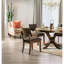 2 chaises d'appoint pour salle à manger de style moderne, tissu chocolat noir, bois massif au fini noyer, dossier rembourré de 2 chaises contemporaines, noyer, siège incliné