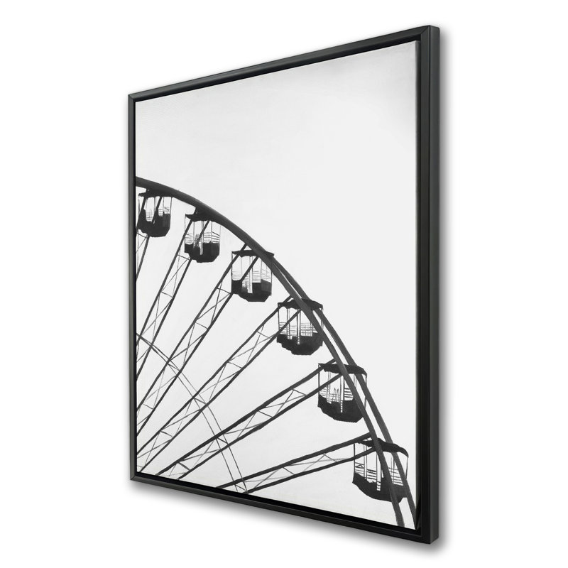 «Quarter of a Ferris Wheel», reproduction d'art sur toile encadrée blanche | Décoration intérieure