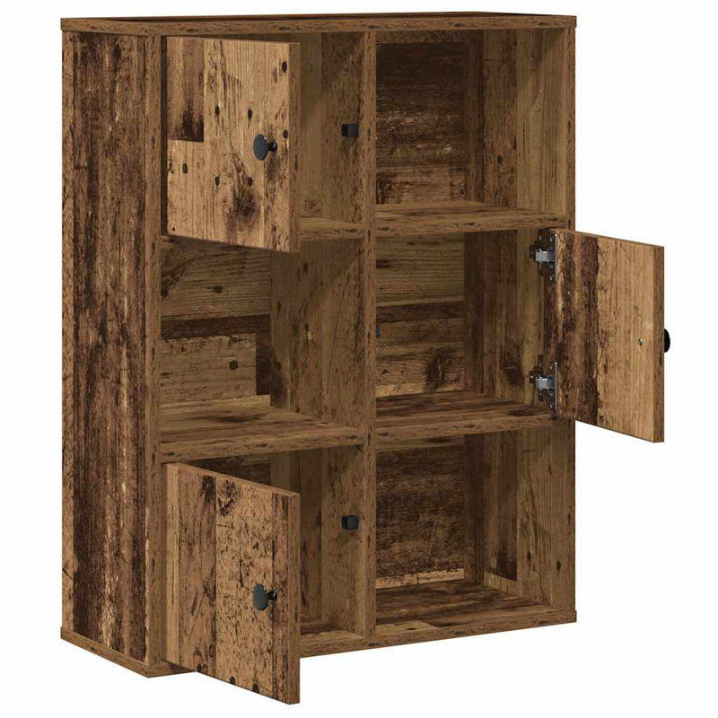 Bookcase 60X24x76.5 Cm Engineered Wood, Old Wood