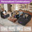 Canapé-lit modulaire Coza, canapé convertible avec fauteuil à billes pour le salon-66061710-66061708