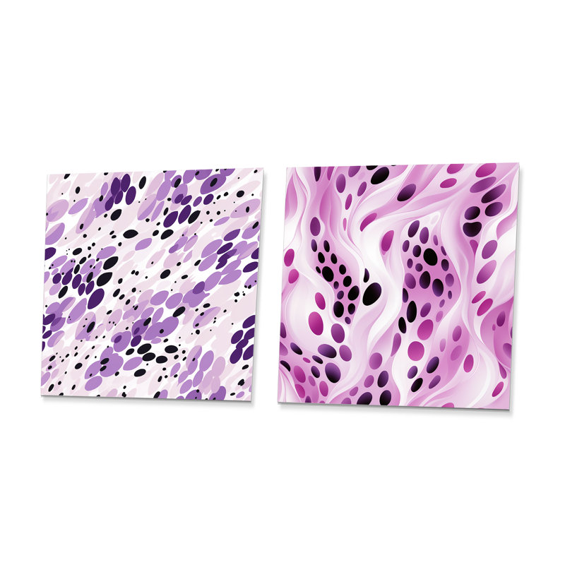 Cottie - Ensemble de 2 carrés à motif abstrait en métal, H 23 po x l 46 po