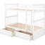 Lit simple superposé au-dessus blanc avec fonction polyvalente et tiroirs - Polyvalent, article de chambre à coucher-744568872-744568874