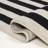 Isibeal Modern Classic Mitre Stripe Black/Ivory Rug-1282664985