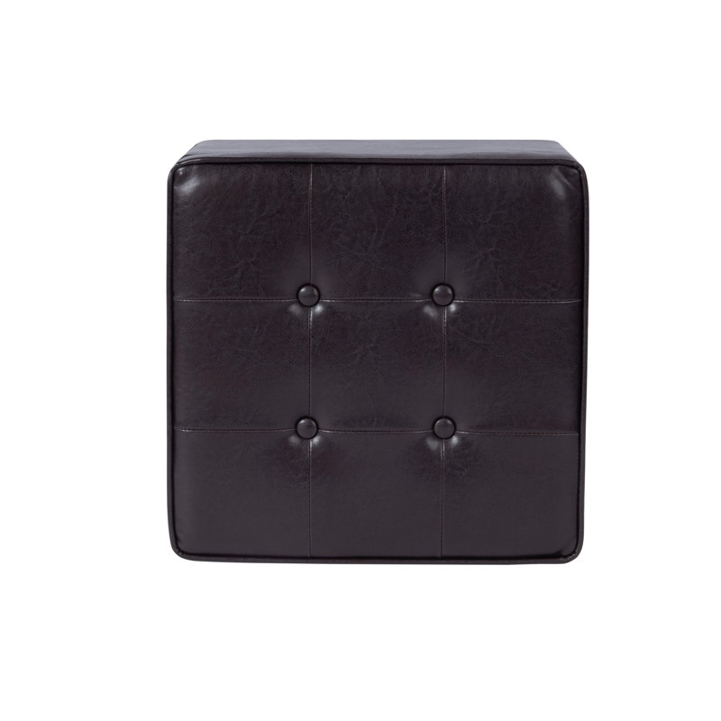 Gamalier Square Tufted Storage Ottoman, Brown
