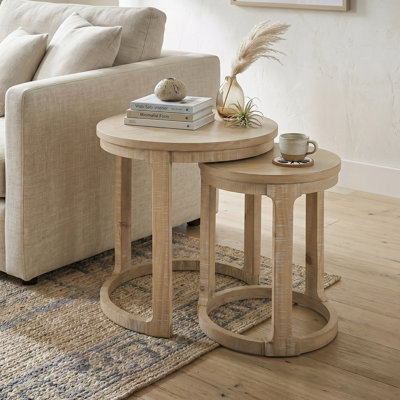 Table de bout gigogne en bois massif Poole