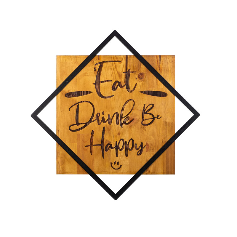 Wall Decor on Solid Wood, Typography 8