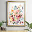 Coquelicots et petits pois - Reproduction d'art sur papier encadrée-1233130417-1233130416