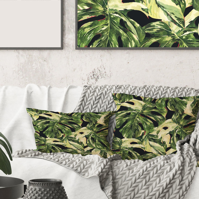 Floral Throw Pillow, 16" x 16"