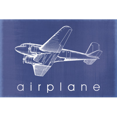 A Is For Airplane - Wrapped Canvas Art Prints
