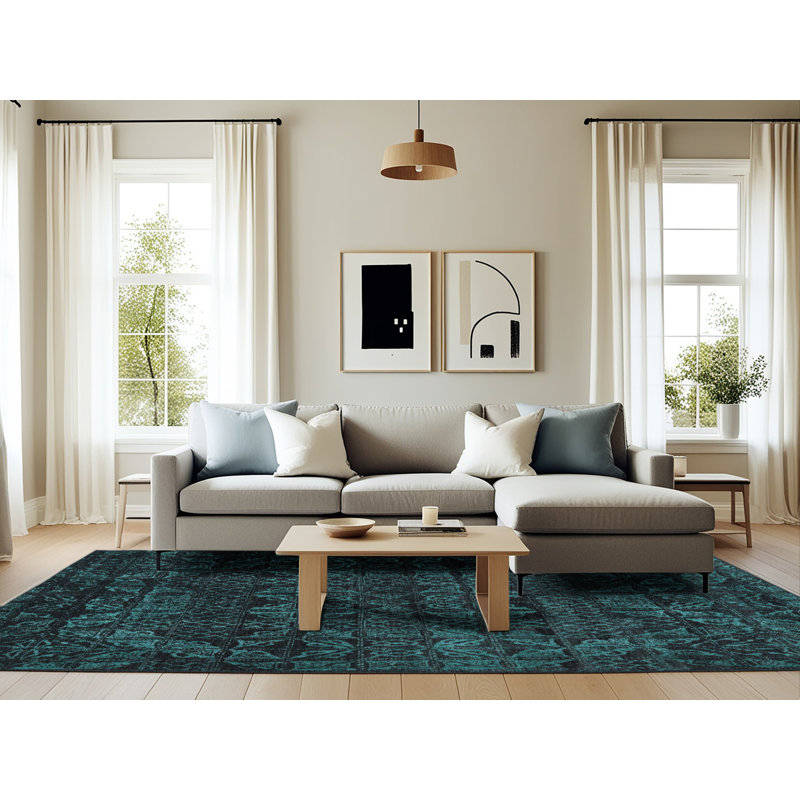 Abegayle Abstract Indoor Rug, Rectangle 6' x 9'
