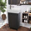 Meuble-lavabo compact compact avec lavabo en céramique pour petits espaces