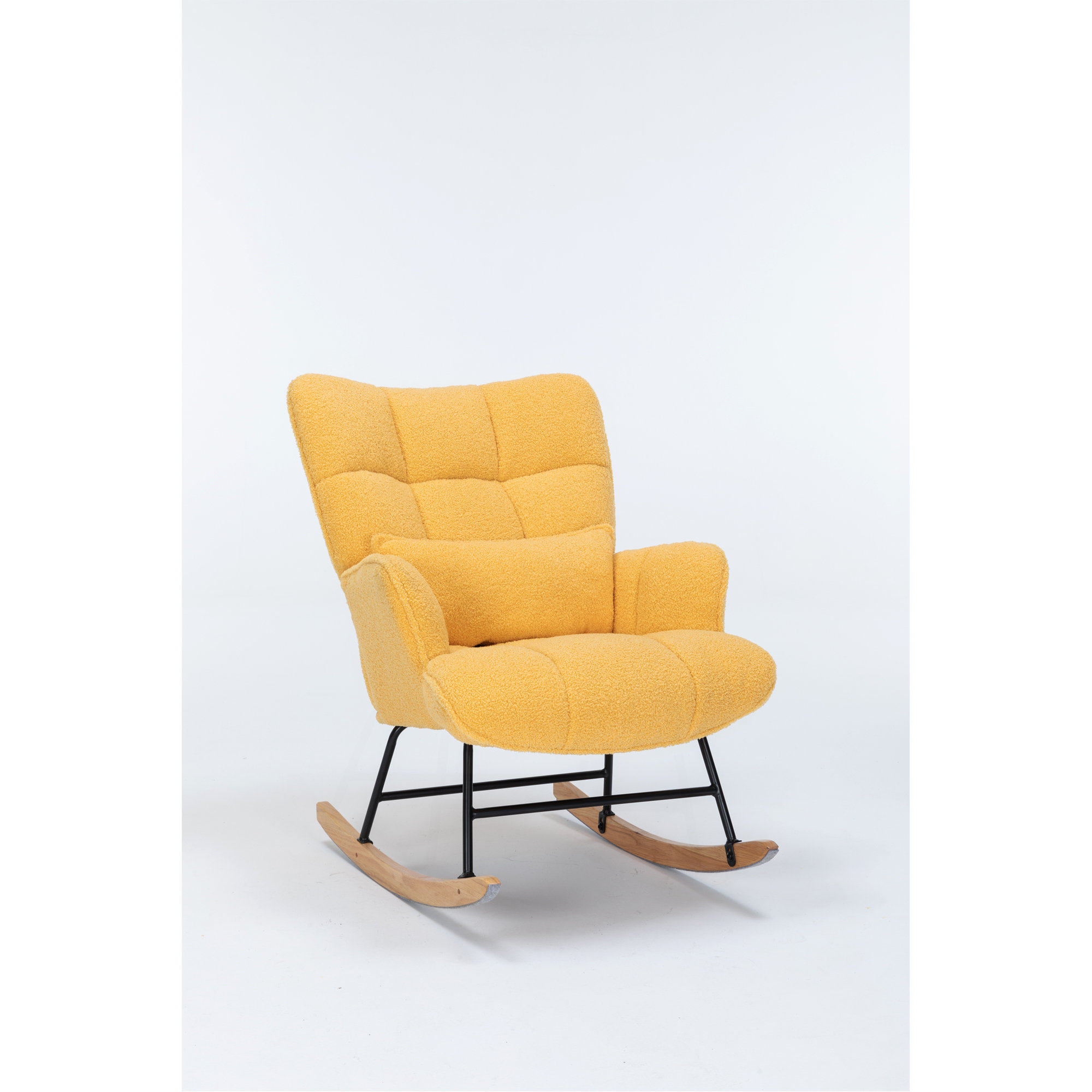 George Oliver Rocking Chair Nursery, Teddy Upholstered Glider Rocker ...