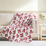 Lenox Bubble Plush 50x70 Throw, Butterfly Meadow Blue