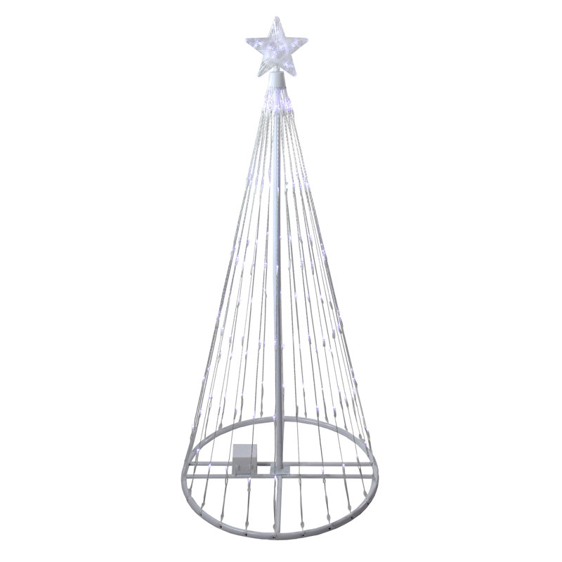 Décoration d'extérieur à DEL, H 108 po x l 35 po x p 35 po, Blanc