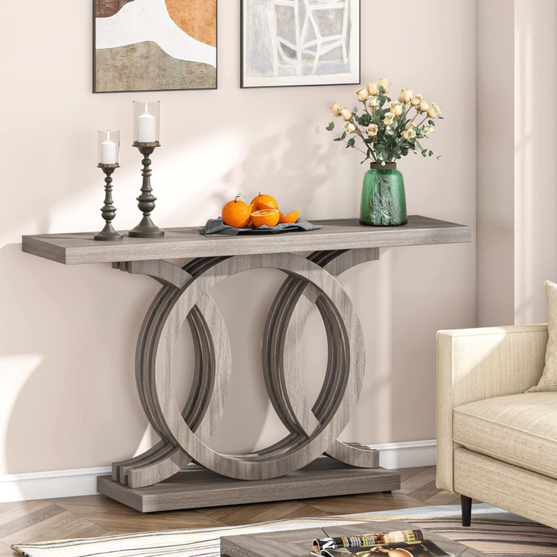 Andreafsky 55.11'' Farmhouse Wooden Console Table, Grey
